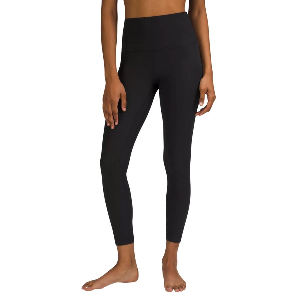 Lululemon Align Ribbed High Rise Leggings Black 25” Size 4 Nulu Yoga Pants
